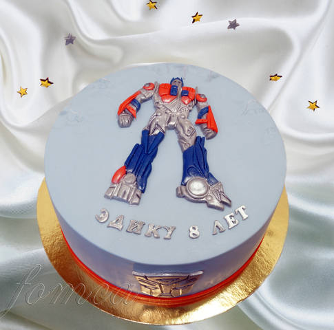 Cakes based on cartoons Transformers, Lego and other superheroes