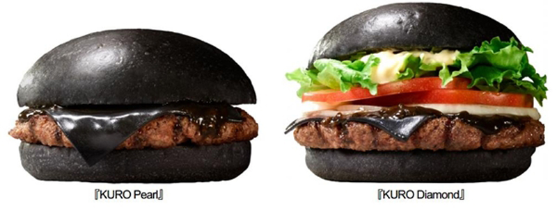 Panino al nero di seppia per hamburger nero