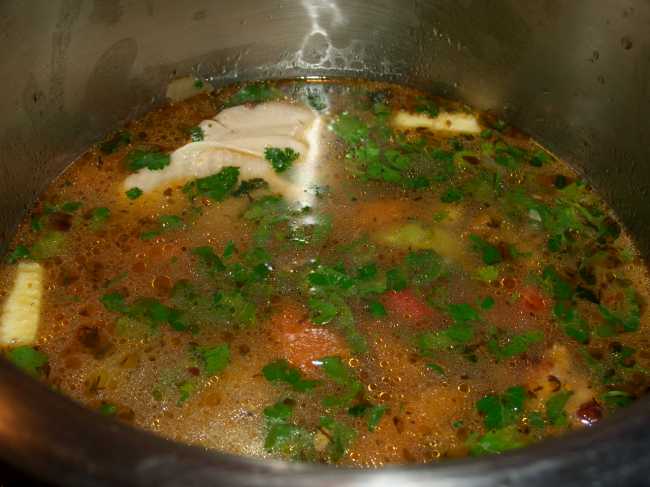 Sopa de calabaza y calabacín (cocinar sin agua)