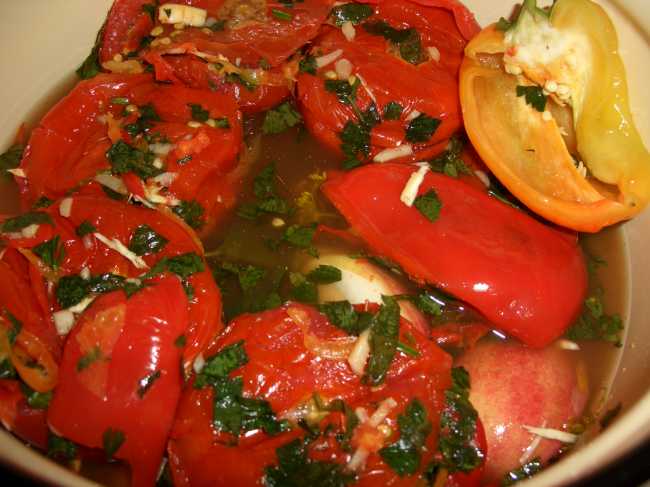 Tomates Romanov, fermentados