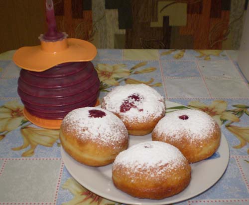 Sufganiyot (โดนัท Hanukkah)