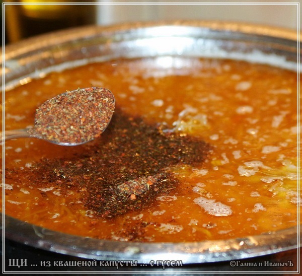 Sopa de col agria de chucrut con ganso