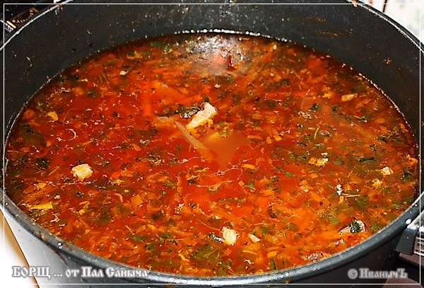 Borscht con frijoles (como el de Pasha)