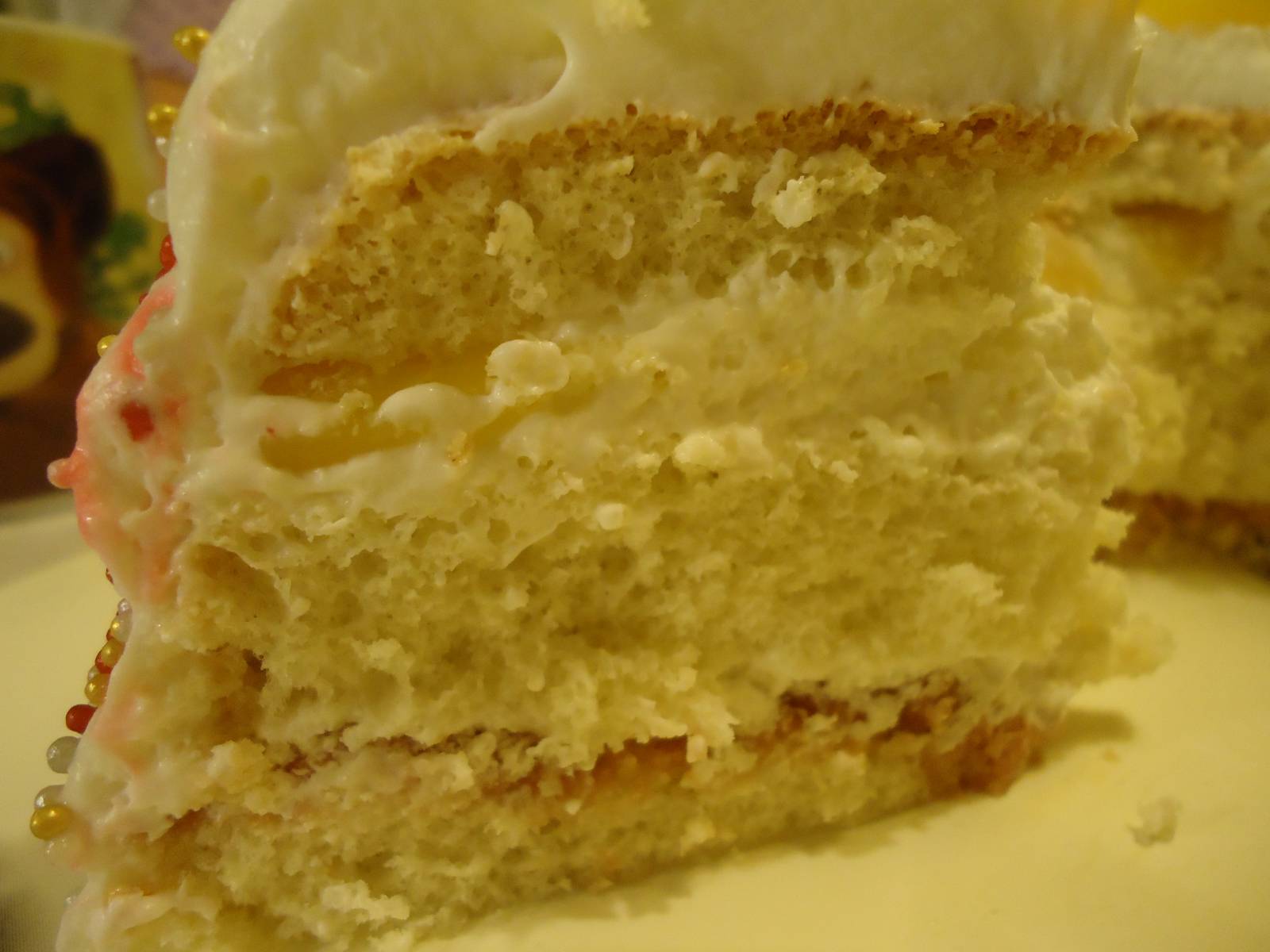 Pastel de crema batida