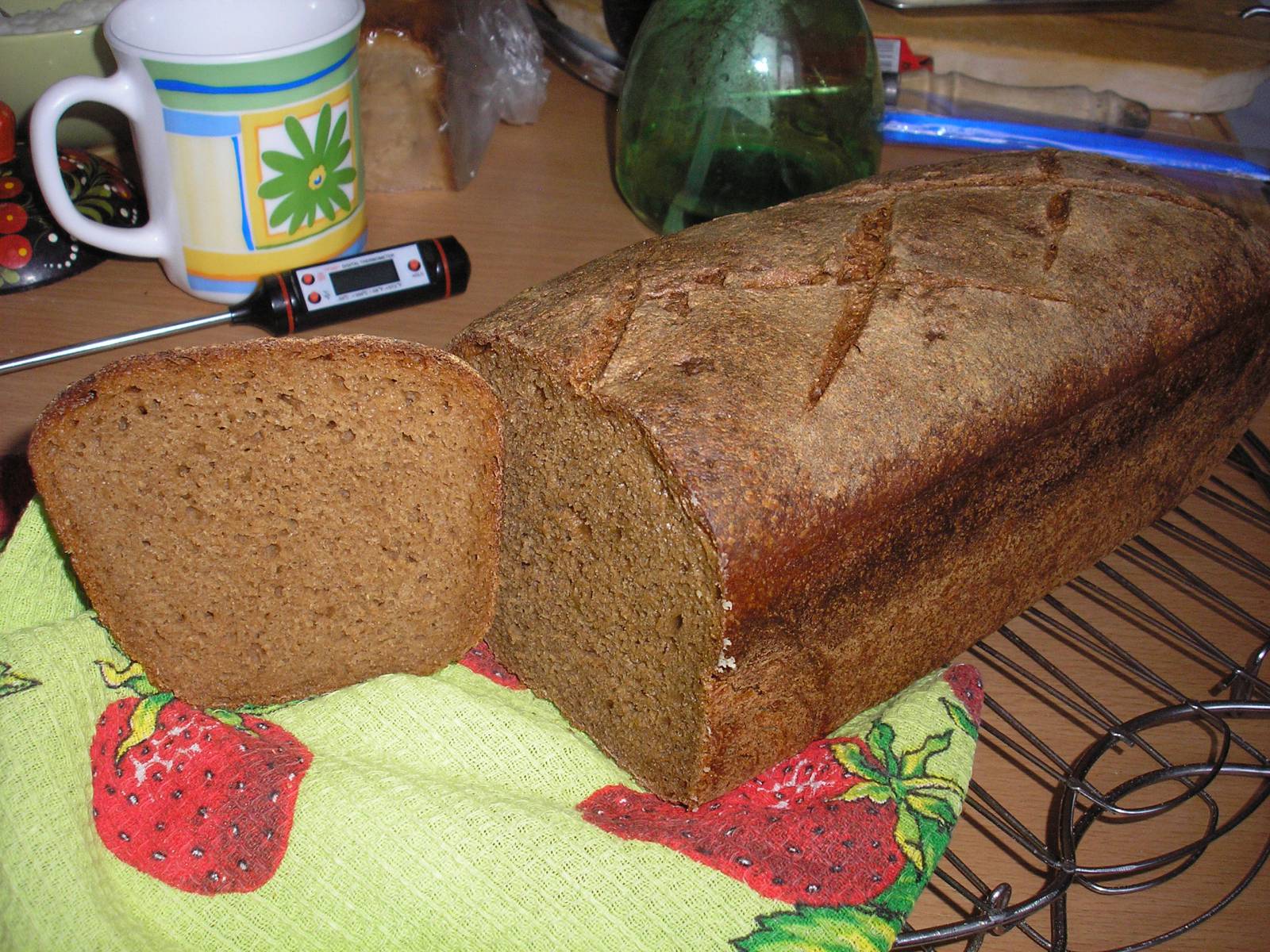 Hvet-rug ildsted brød