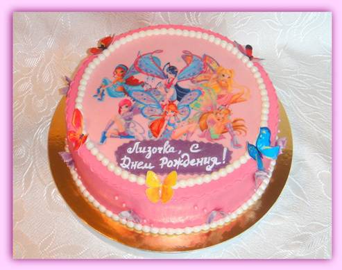 Torte con fate basate sul cartone animato Winx e altri