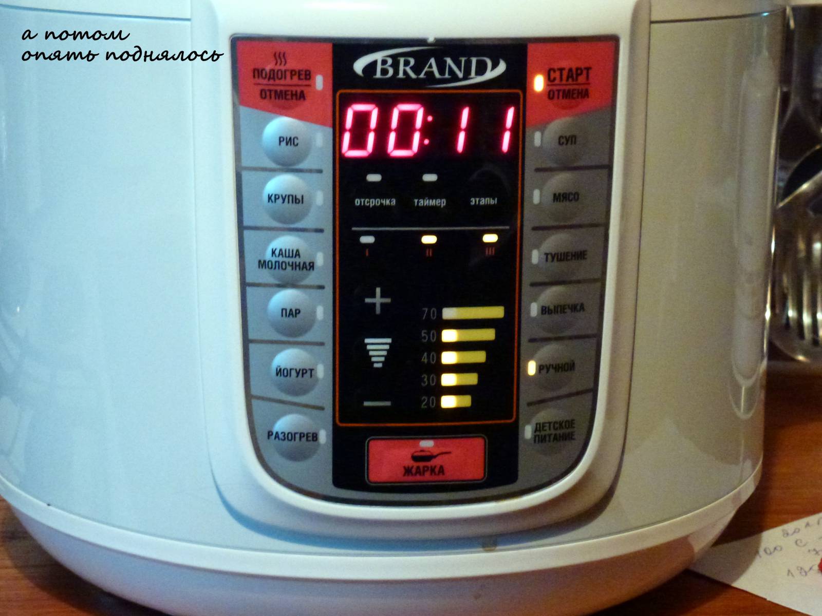 Testare la pentola a pressione multicooker Brand 6051