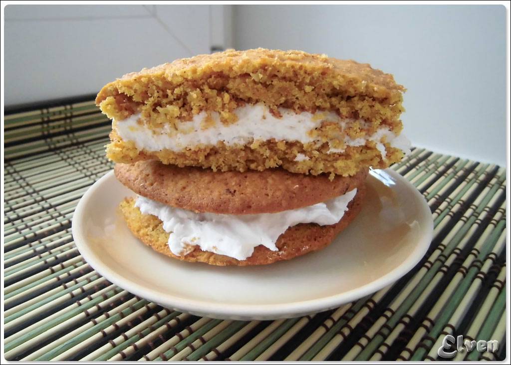 Torta Di Crema Di Farina D'avena Di Zucca