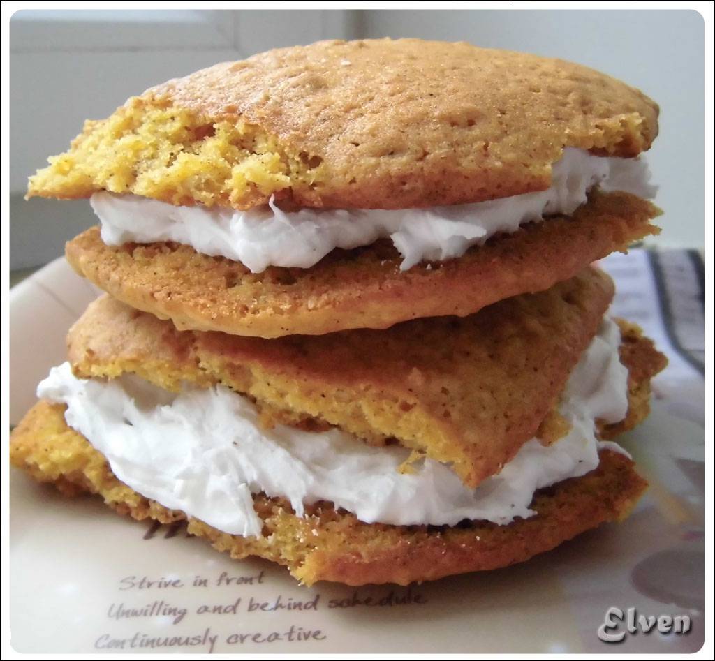 Pasteles de crema de avena y calabaza