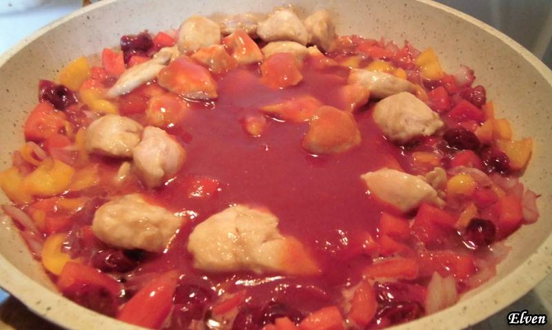 Sweet and Sour Chicken with Cherries