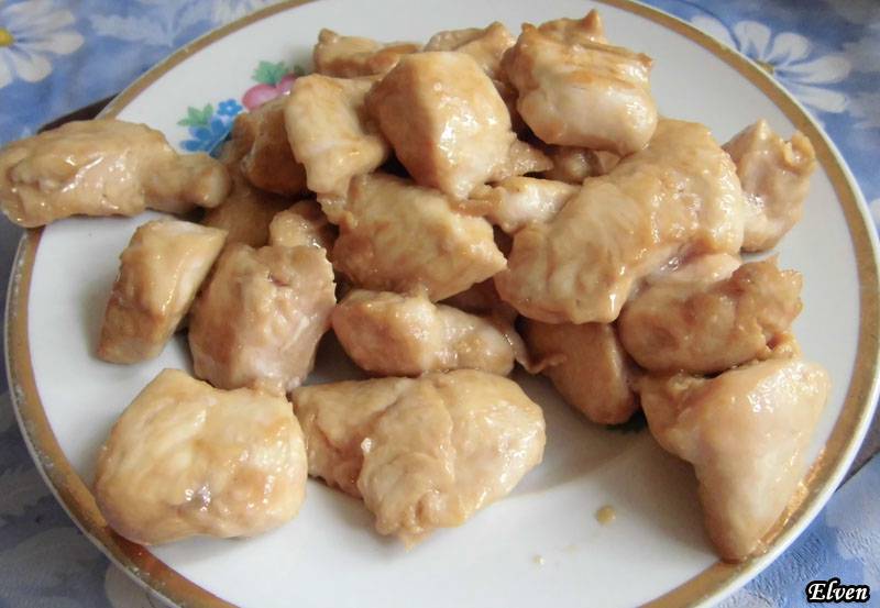 Pollo agridulce con cerezas