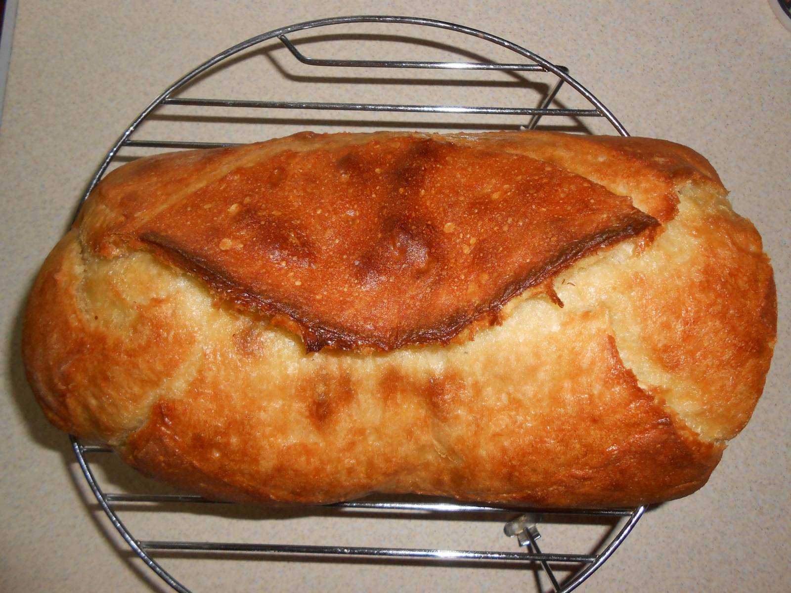 Wheat bread on ripe dough (self-leavening)