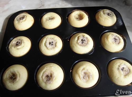 Muffin di mais con banana