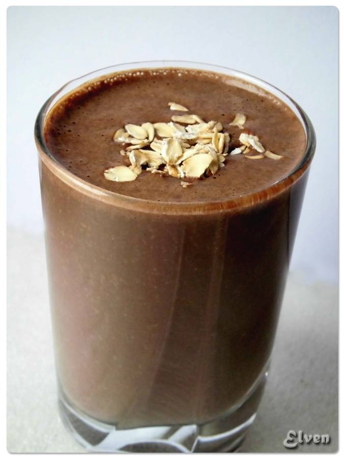 Batido de chocolate y avena