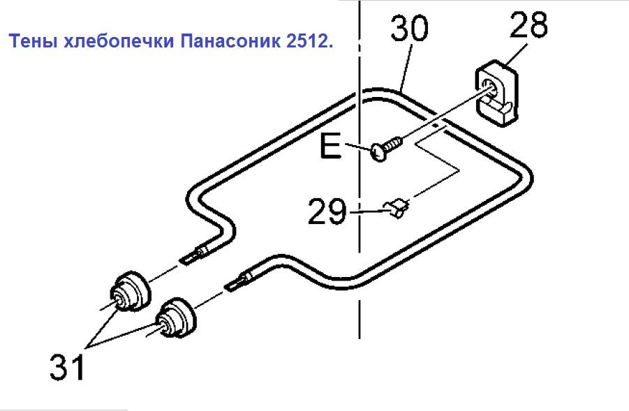 Bread makers Panasonic SD-2500, SD-2501, SD-2502, SD-2510, SD-2511, SD-2512 ... (4)