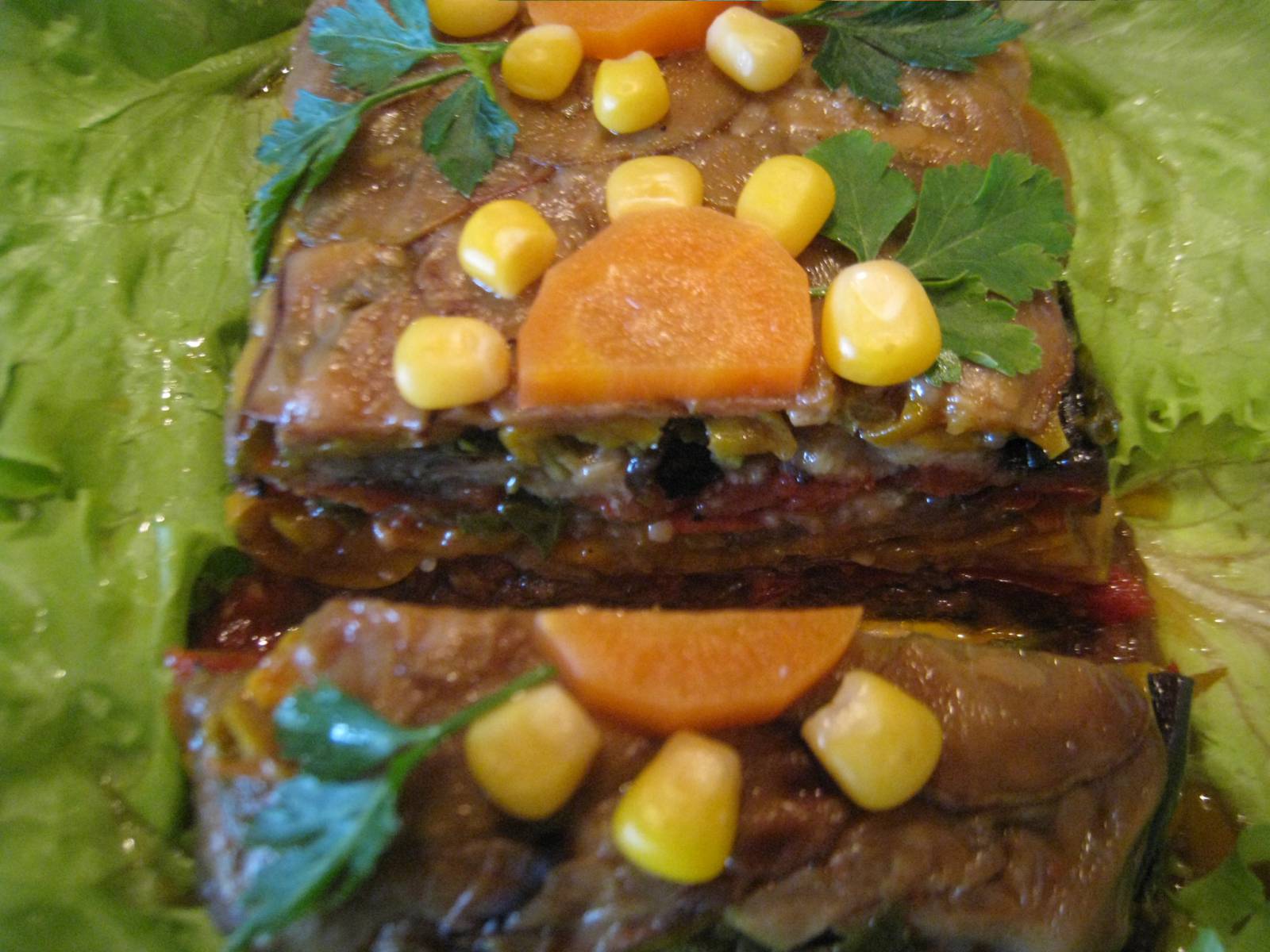 Pastís de verdures a la samfaina