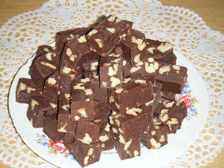 Fudge con nueces