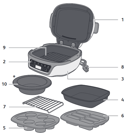 Tefal Cake Factory KD802112 - multi-patissier voor drukke mensen