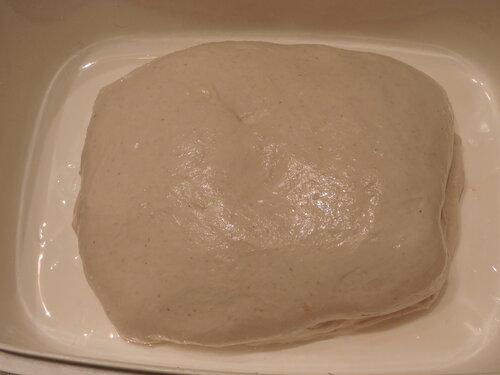 Pane d'avena su un impasto