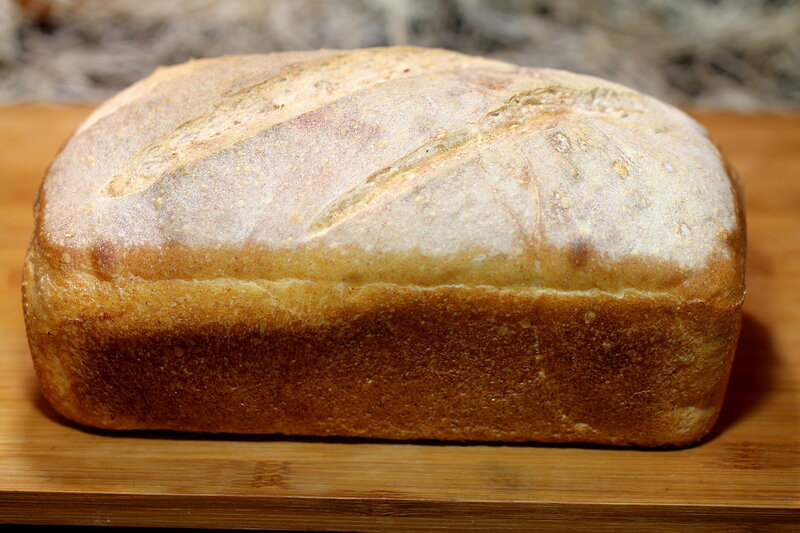 Pane di grano a lievitazione naturale con il vecchio metodo dell'impasto (ricetta base)