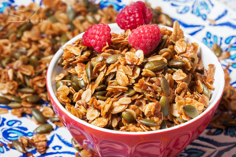 Granola di zucca e semi di lino